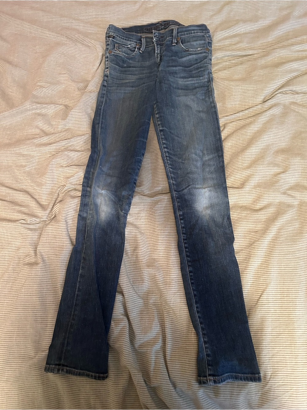 Citizens Of Humanity Distressed Dark Blue Skinny Jeans